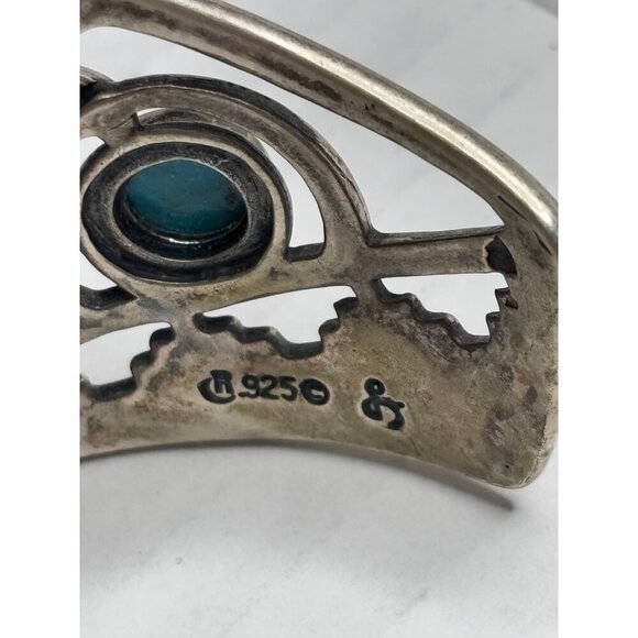 FRITZ CASUSE X CAROLYN POLLACK Vintage Multi Stone Sterling Silver Cuff Bracelet - Picture 13 of 14